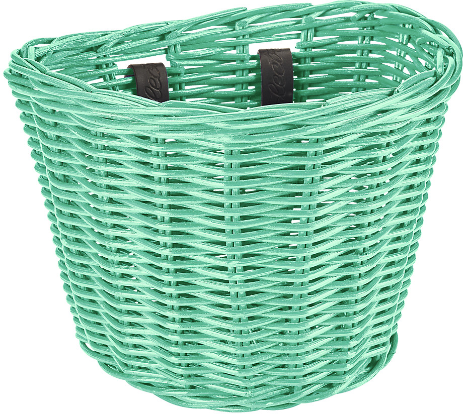 Electra Rattan Small Front Basket - Mint Green