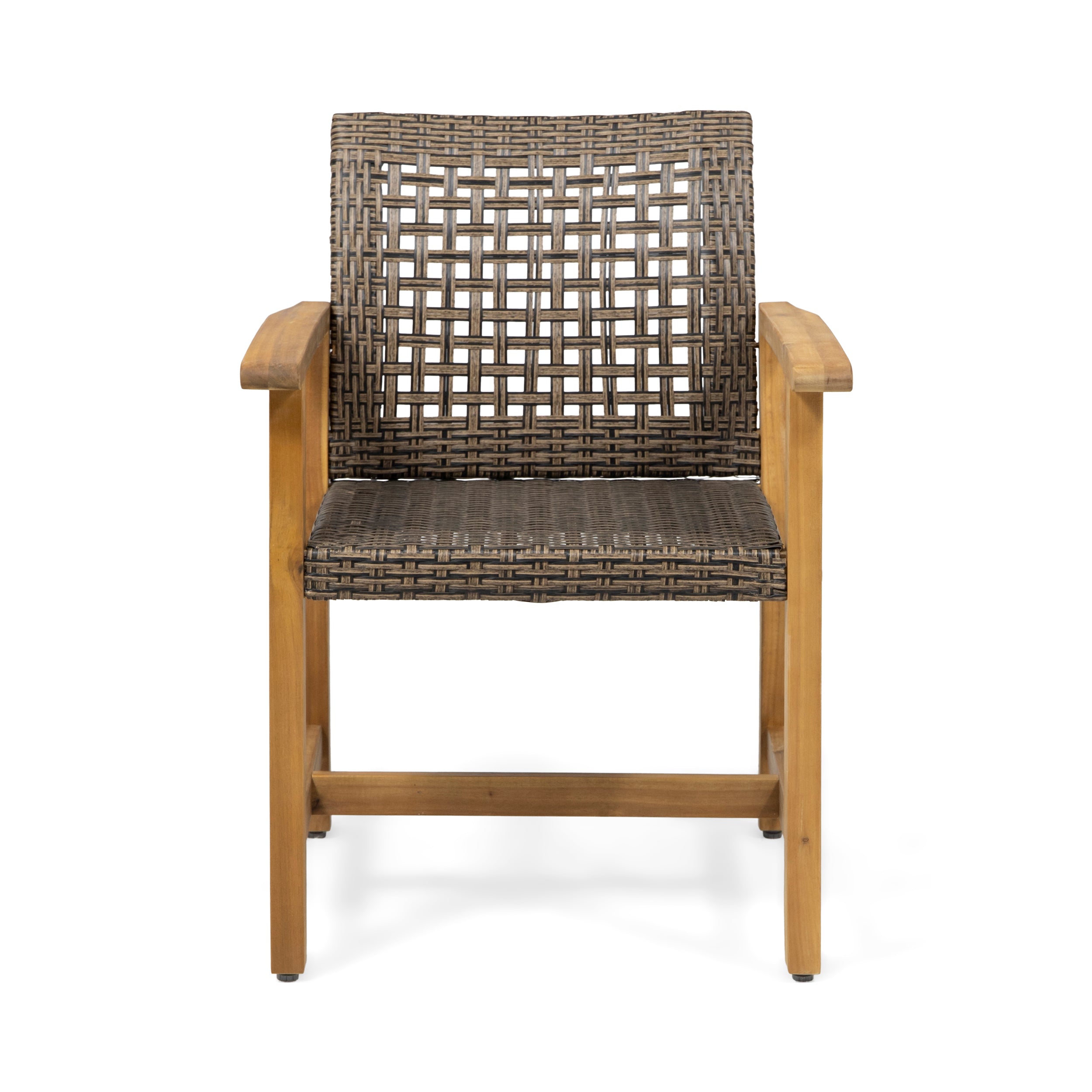 Levant Outdoor Acacia Wood Dining Chair (Set of 2)