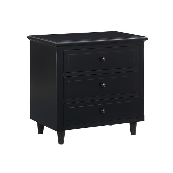 Modern Nightstand with 3 Drawers - - 36862574