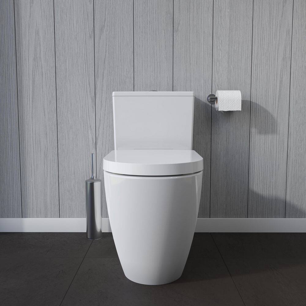 Duravit ME by Starck 1-piece 1.28 GPF Single Flush Elongated Toilet in White Seat Included D4201900