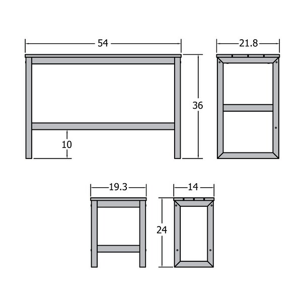 HIGHWOOD Monroe Modern CounterHeight Dining Balcony Set