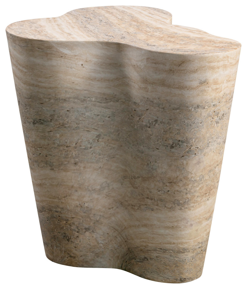 Slab Faux Travertine Table   Transitional   Side Tables And End Tables   by TOV Furniture  Houzz