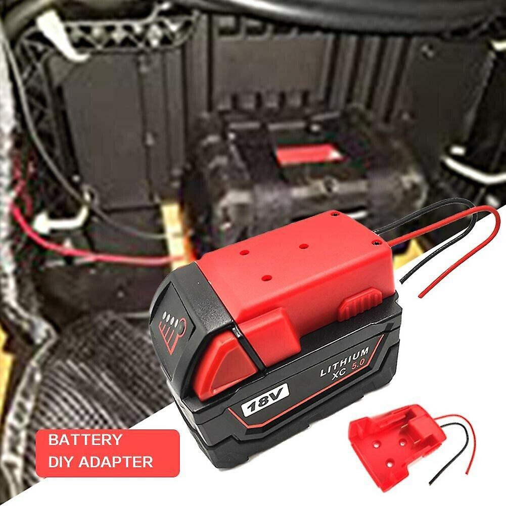 For Milwaukee M18 Li-ion Battery Adapter 12awg Red Diy Power Battery Converter 2-wire Outlet For Electric Bicycle Skateboard