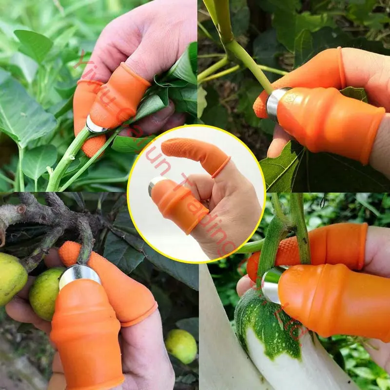 Gardening Silicone Thumb Knife Harvesting Tool  Potted Plant Fruit and Vegetable Picking Knife Portable Trimming Multi Function