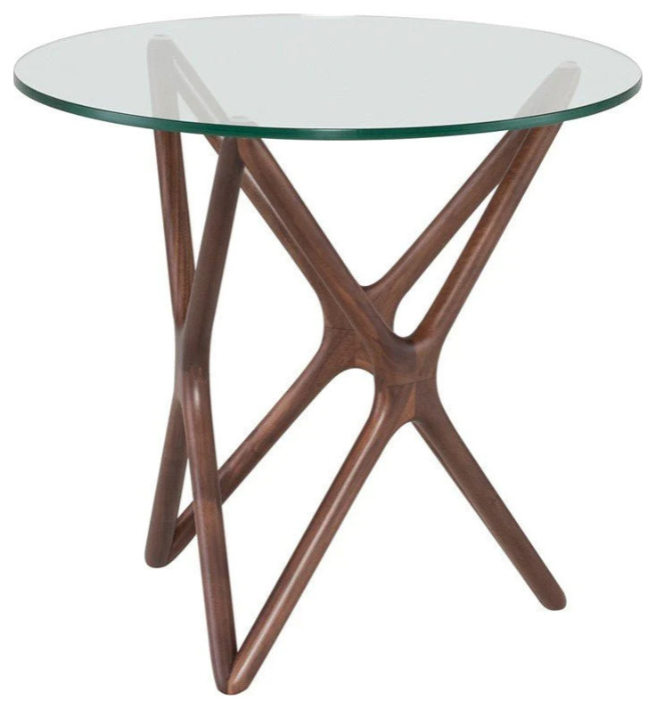 Elin Walnut Side Table   Midcentury   Side Tables And End Tables   by Virgil Stanis Design  Houzz