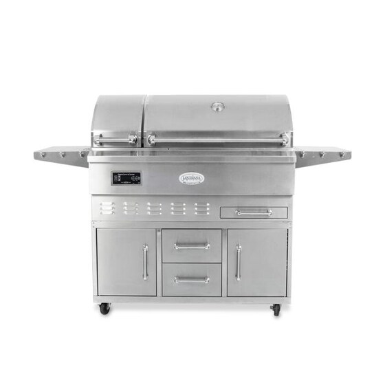 Louisiana Grills Estate Series 860 sq in 304 Stainless Steel Pellet Grill w/ Full Lower Cabinet