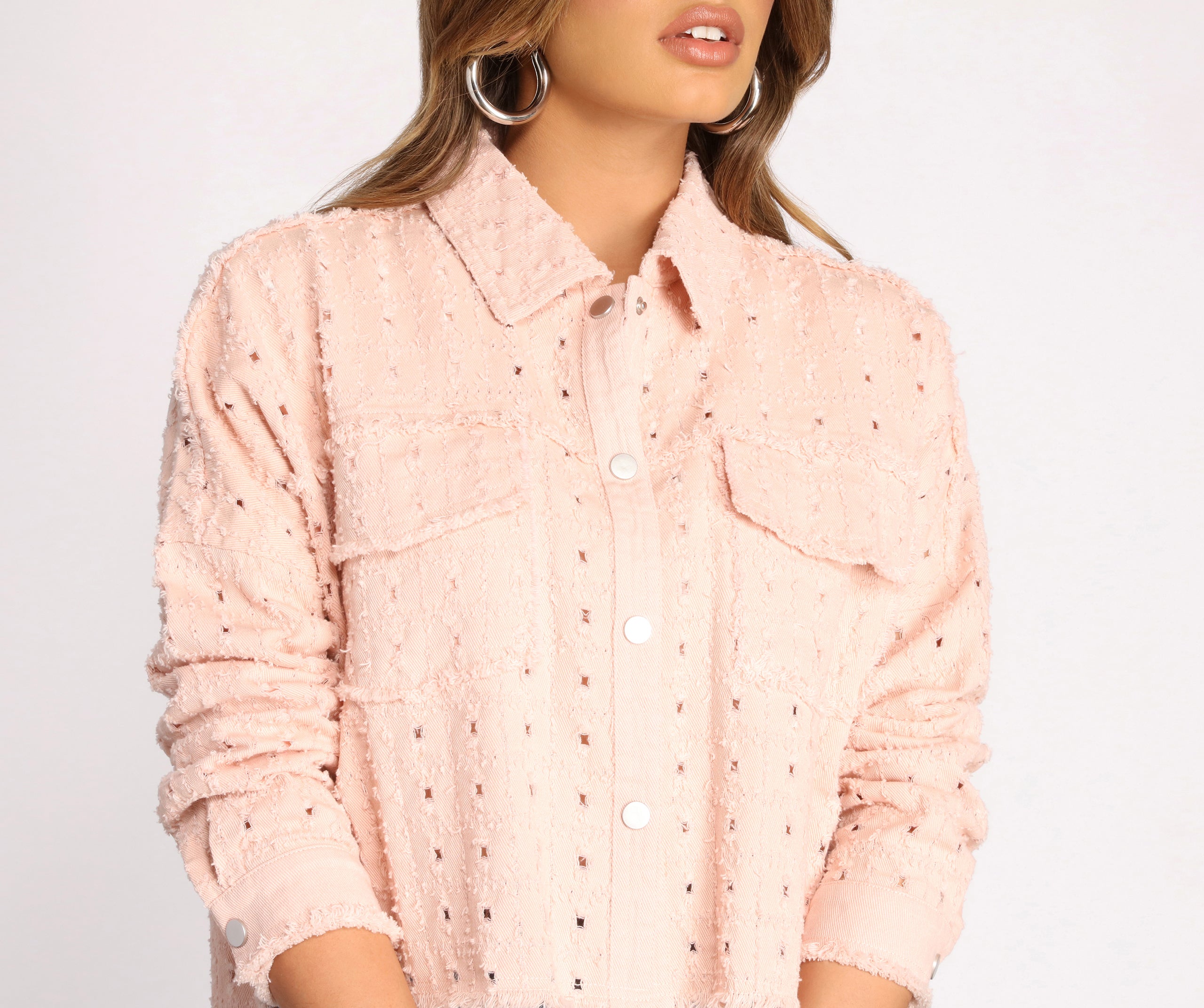 Easygoing Eyelet Cotton Jacket