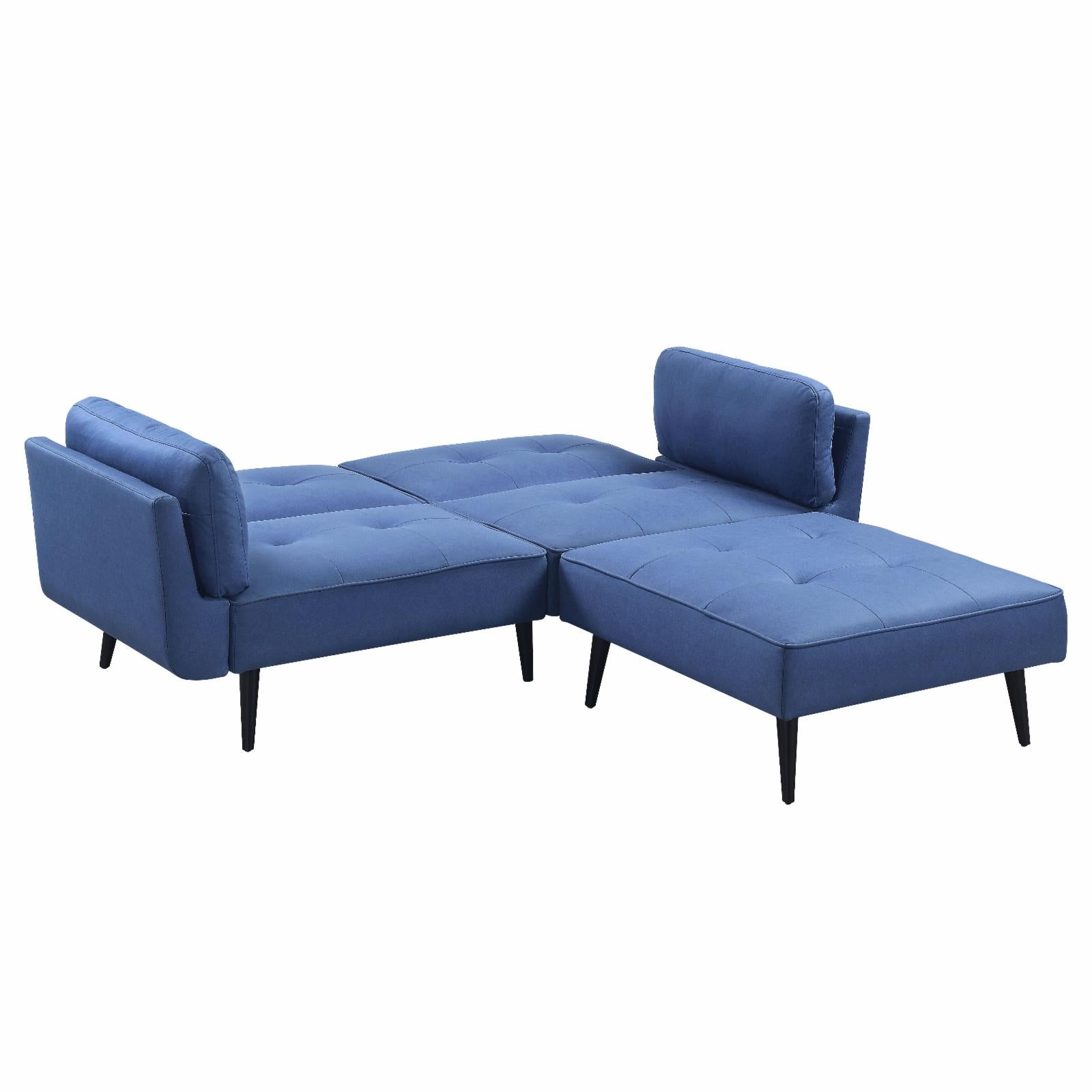 Acme Furniture Nafisa Fabric Adjustable Sofa and Ottoman