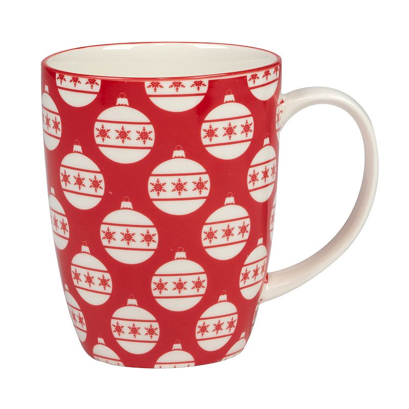 Certified International Set of 6 Peppermint Candy Mugs