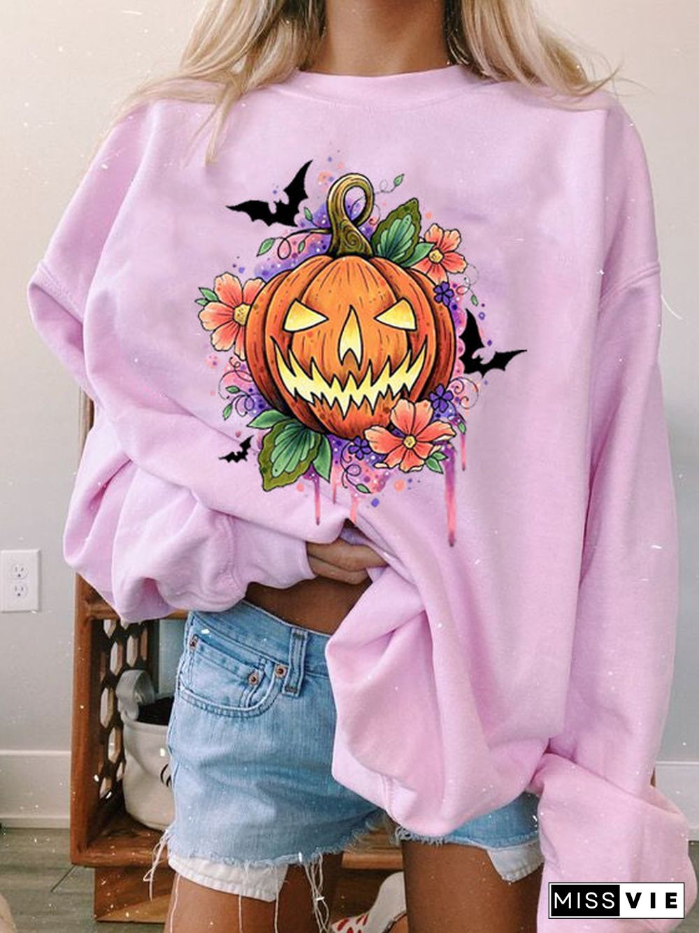 INS Fun Halloween Pumpkin Sweatshirt