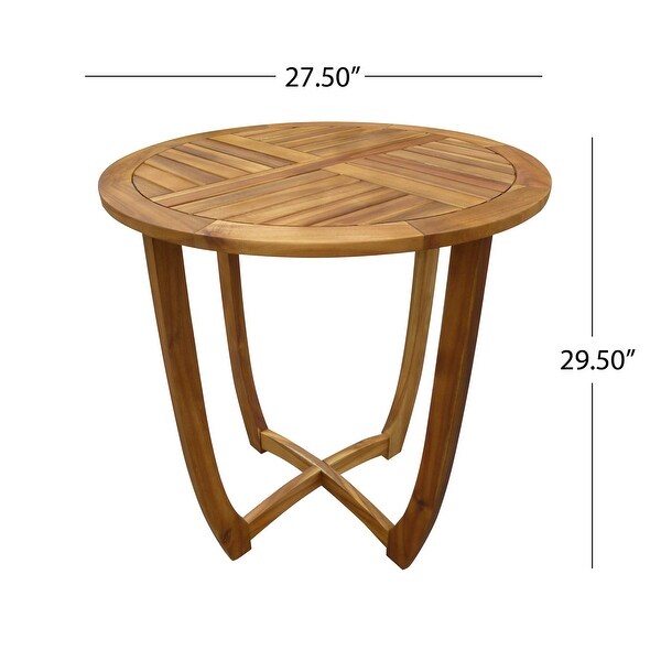 Coronado Outdoor Round Acacia Wood Accent Table (Table Only) by Christopher Knight Home