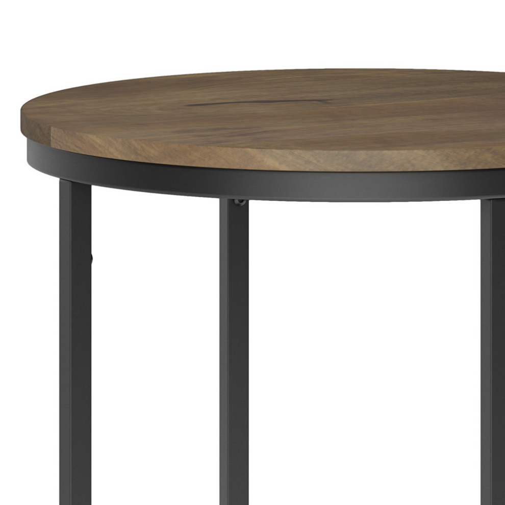 Jenna Round Side Table   Industrial   Side Tables And End Tables   by Simpli Home Ltd.  Houzz