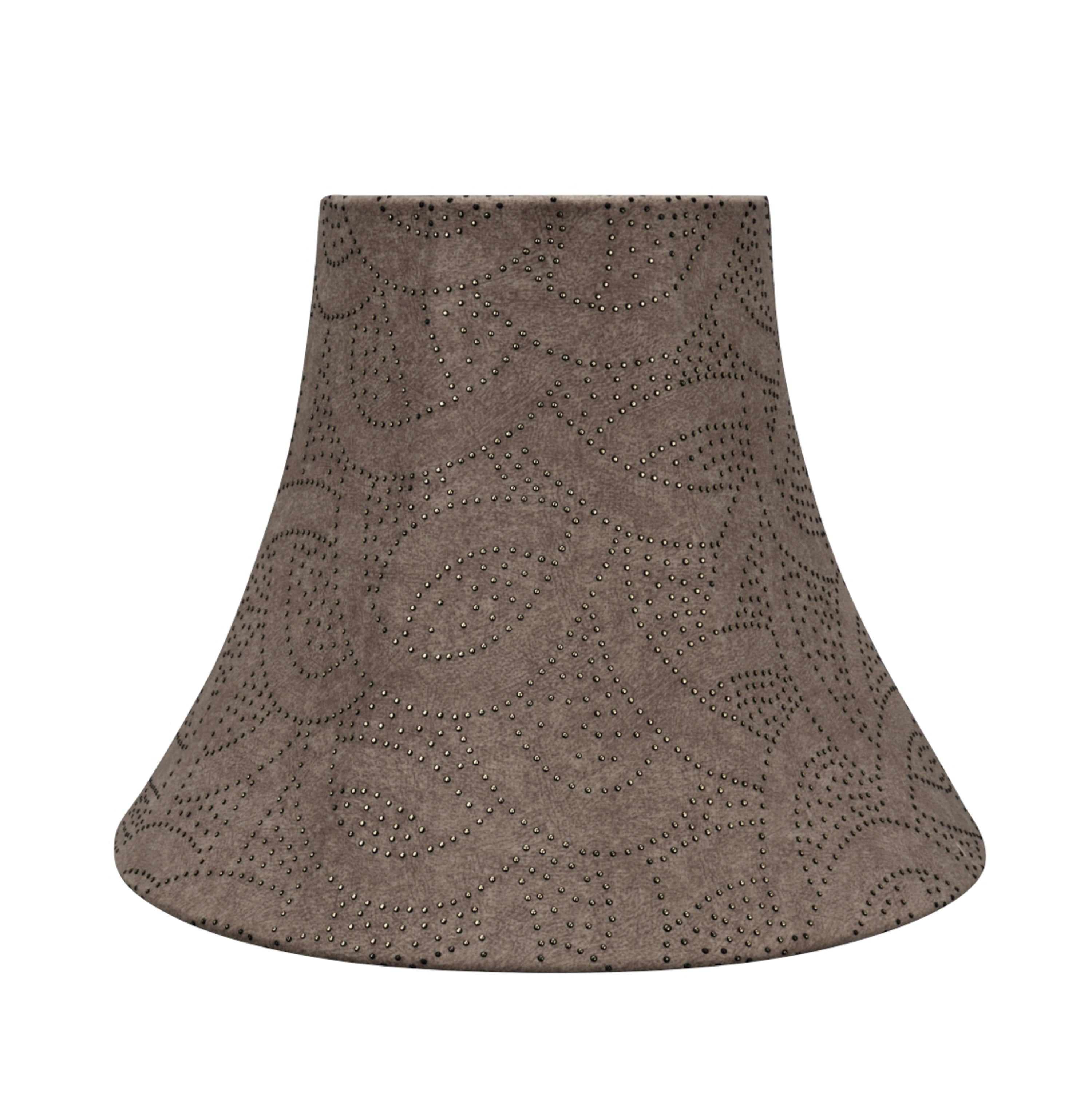 Aspen Creative 30161 Transitional Bell Shape Spider Construction Lamp Shade in Brown， 12