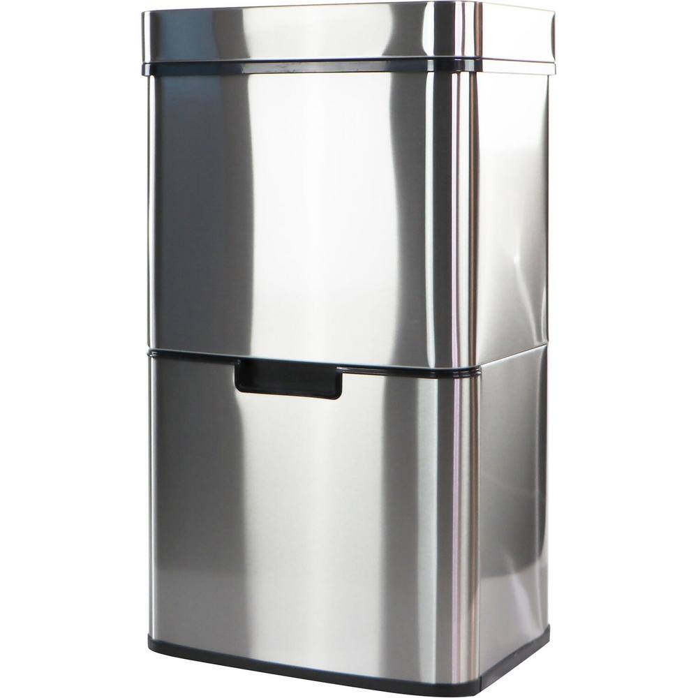 Hanover 16.4 Gal. Stainless Steel Metal Household Trash Can with Sensor Lid HTRASH62L-1