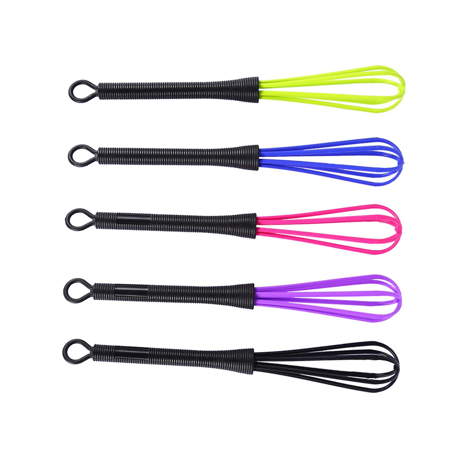 5pcs Plastic Salon Barber Hairdressing Hair Color Dye Cream Whisk Kitchen Balloon Mixer Tool