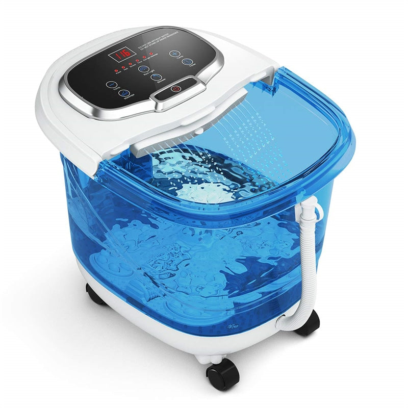 Portable Foot Spa Bath Motorized Massager with Heat Function Water Shower Shiatsu Massage Balls Time & Temper Control