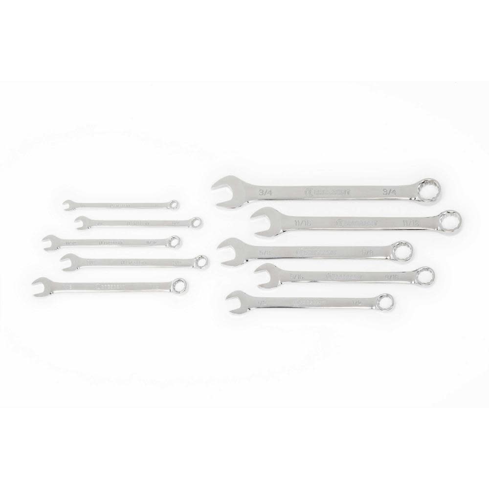 CRESCENT SAE Combination Wrench Set 12 Point 10pc