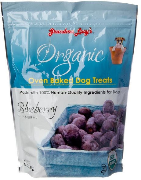 Grandma Lucys Organic Oven Baked Blueberry Flavor Dog Treats