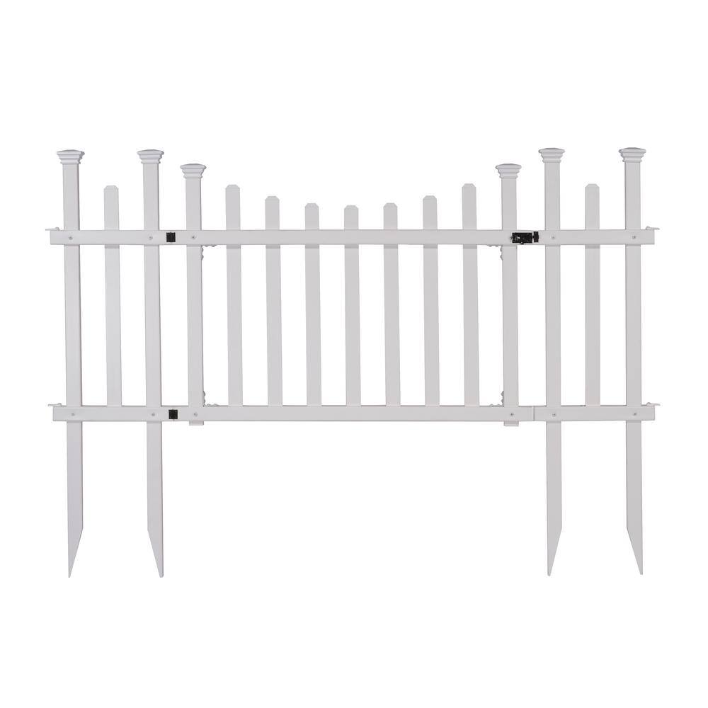 Zippity Outdoor Products 5.2 ft. x 2.5 ft. White Vinyl Madison Fence Gate ZP19028