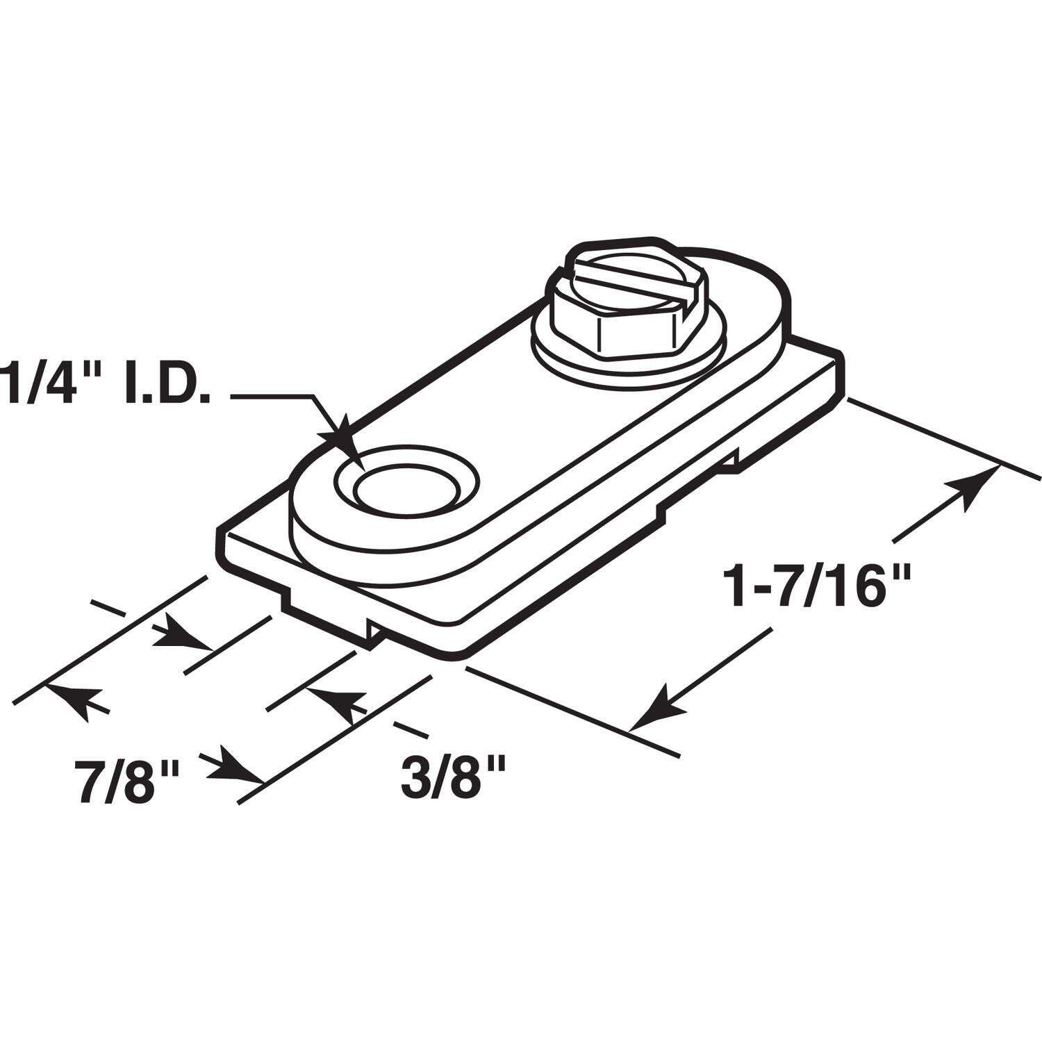 Prime-Line White Nylon Bracket 1 pk