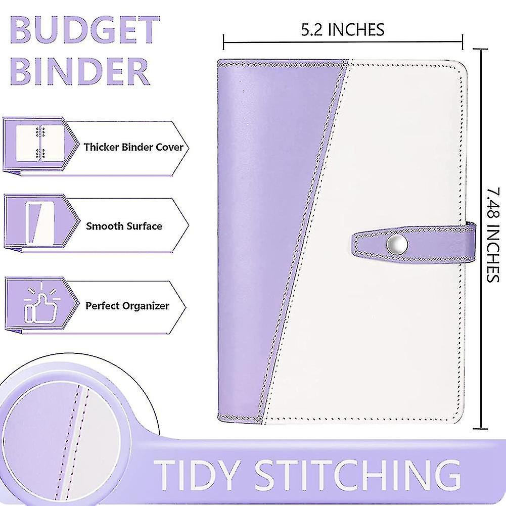 Budget Binder-29 Pcs Saving Money Organizer，cash Envelopes For Budget， A6 Pu Budget Binder With Zip