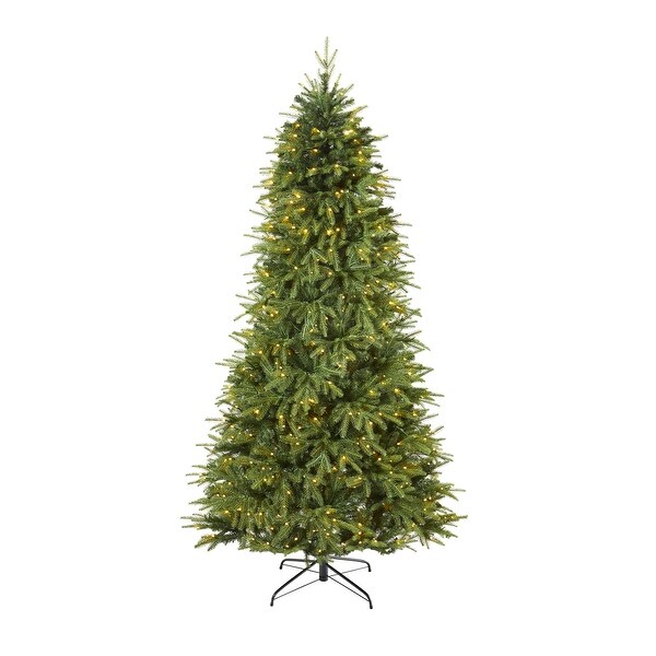 8' Vancouver Fir Natural Look Christmas Tree with 700 Clear LED