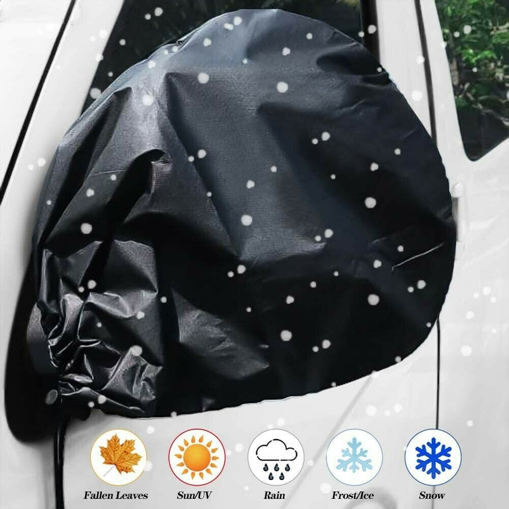 BINARY BARN 2Pcs Car Side Mirror Covers ，Waterproof Side Mirror Cover For Rain， Ice， Snow Protectors and Bird Poop Deterrent， Winter Car Accessory for Car SUV Truck