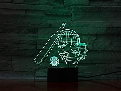 3d Baseball Night Light Touch Table Desk Optical Illusion Lamps 7 Color Changing Lights Home Xmas Birthday Gift