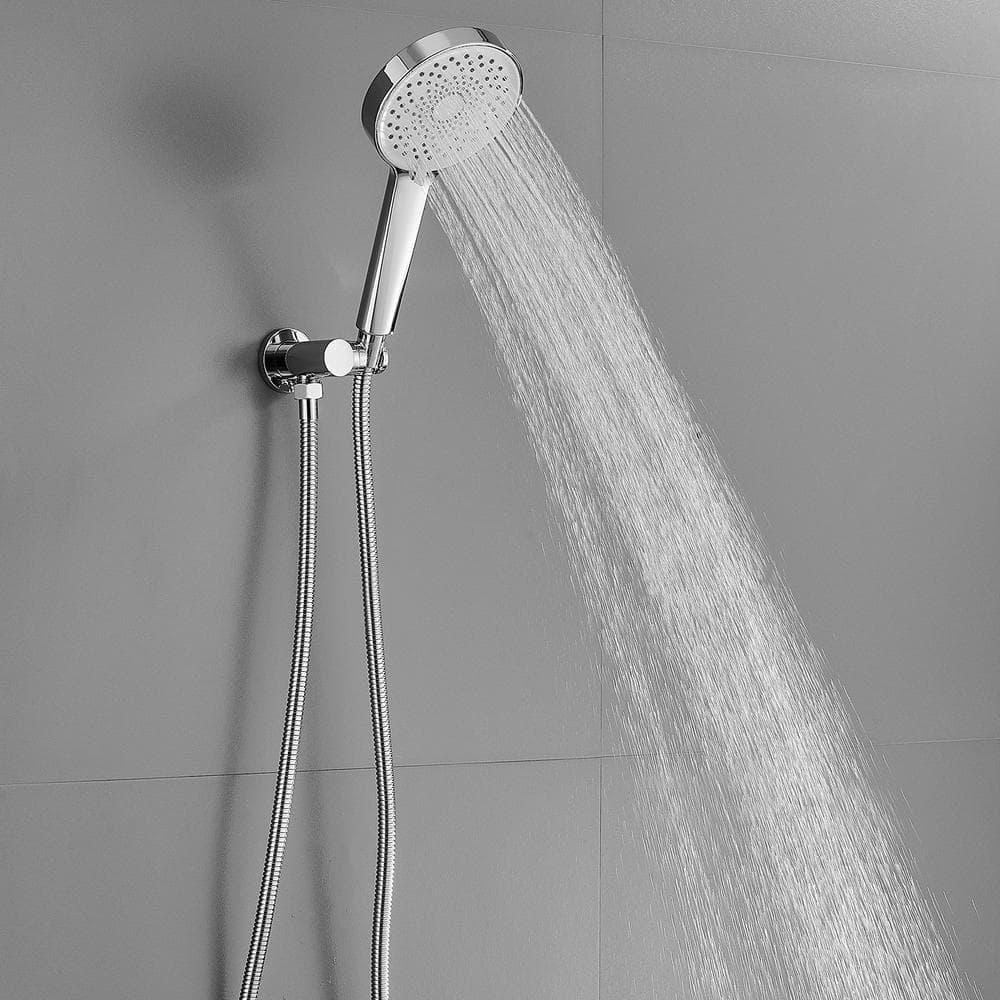 ELLOampALLO 2Handle 2Spray Handheld Tub and Shower Faucet with 8 in Shower Head Combo in Chrome