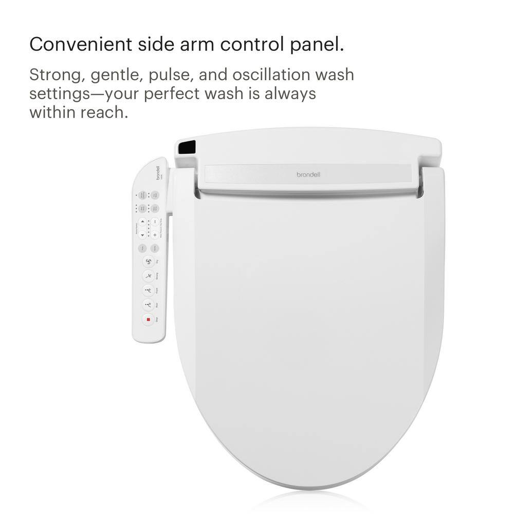 Brondell Swash CSG15 Electric Bidet Seat for Elongated Toilets in White CSG15-EW