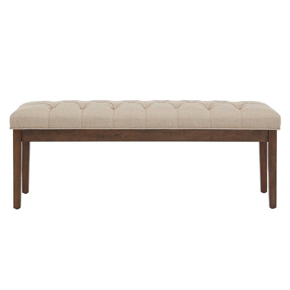 Benchwright Premium Tufted Reclaimed 52 inch Upholstered Bench by iNSPIRE Q Artisan