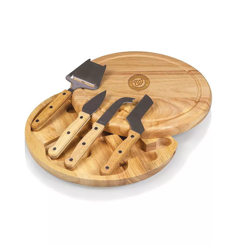 Picnic Time Washington Nationals Circo Cheese Cutting Board and Tools Set