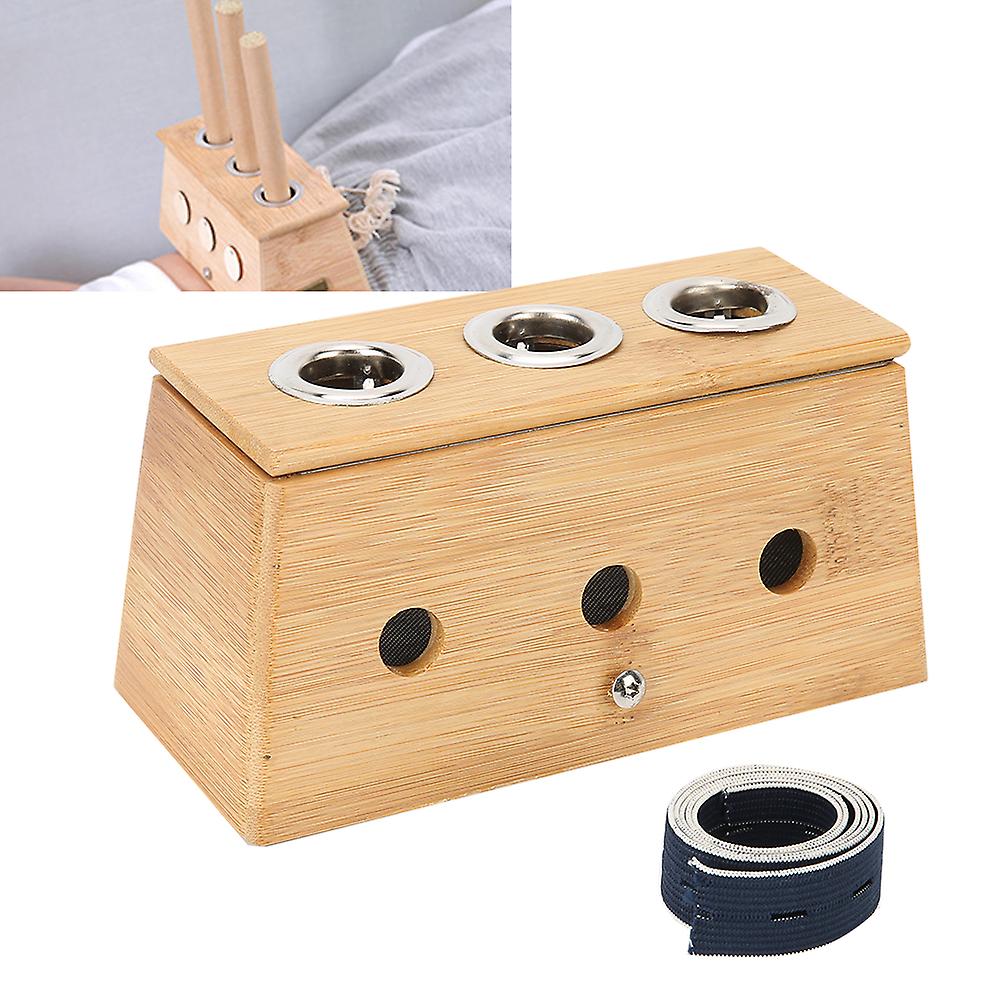 3 Holes Moxa Moxibustion Box Acupuncture Moxa Roller Stick Holder Heating Therapy Box