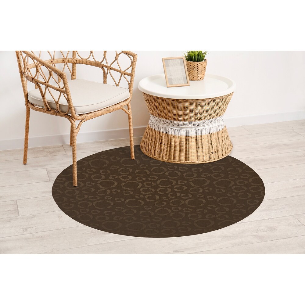 CHEETAH DOTS BROWN Kitchen Mat By Kavka Designs