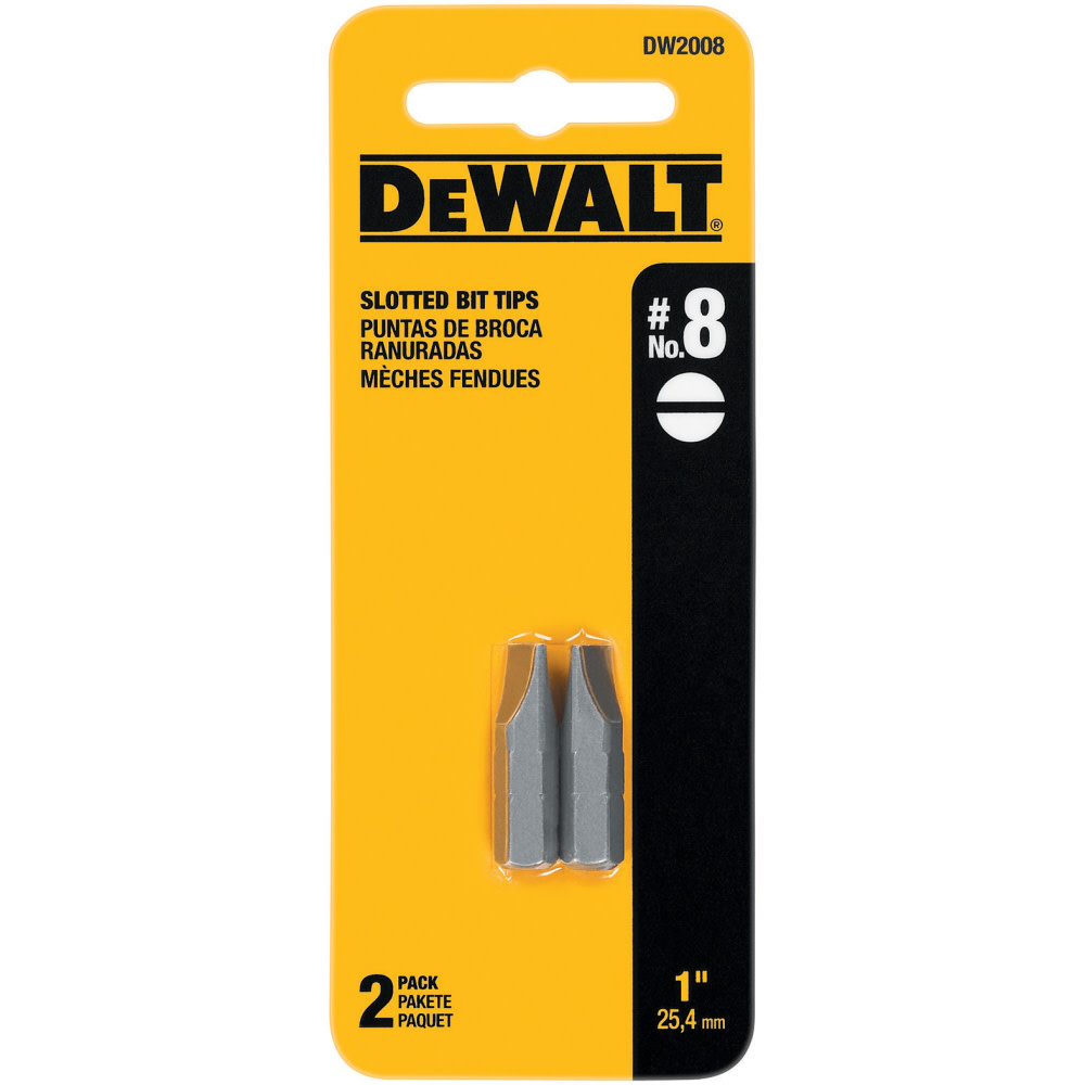 DEWALT #8 Slotted Insert Bit Tip DW2008 from DEWALT