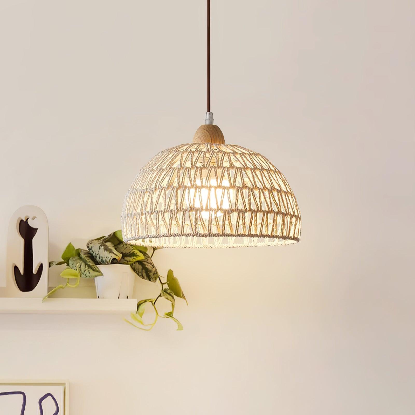 Rattan Arch Pendant Lamp