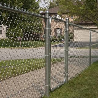 Everbilt Chain Link Fence 3-12 ft. W x 4 ft. H Galvanized Steel Walk Fence Gate 328302EB