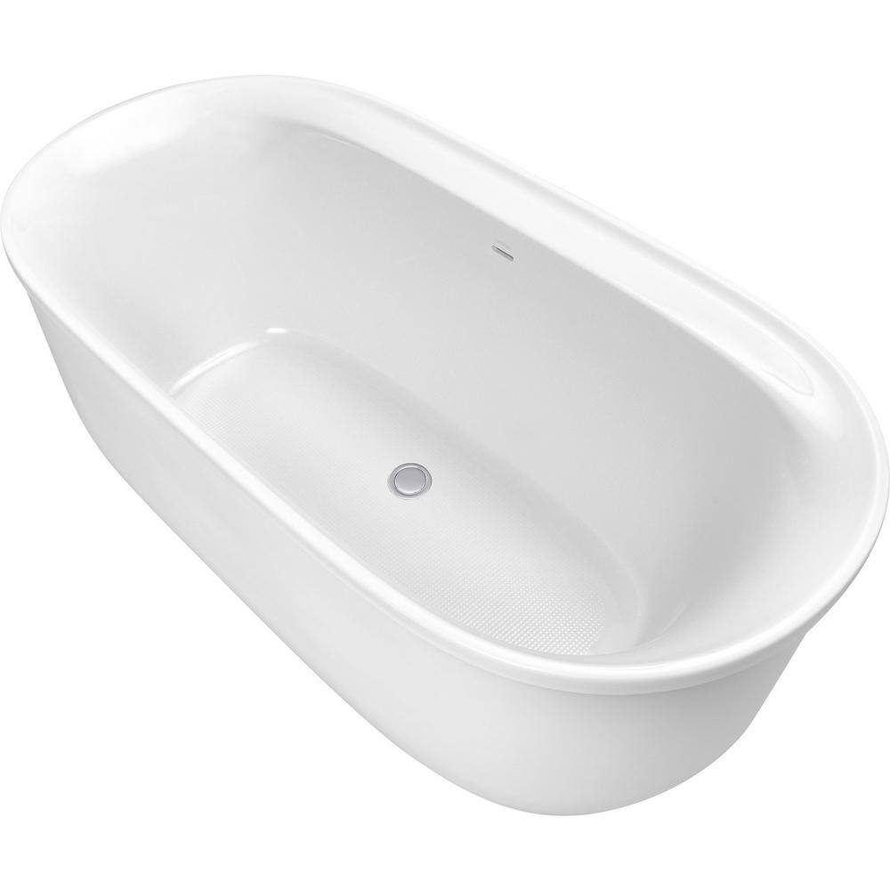 STERLING Spectacle 65.75 in. Acrylic Flatbottom Bathtub in White 95334-0