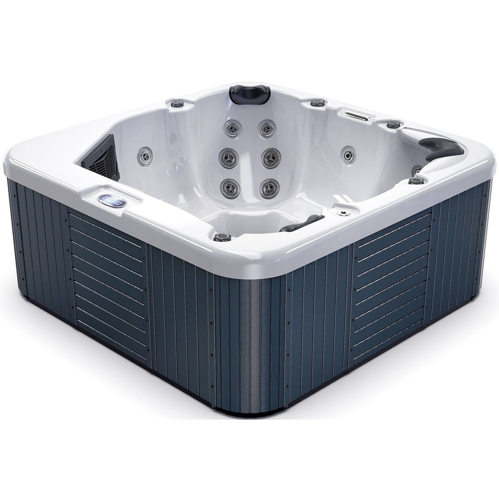 Luxuria Spas Newport 6 Person 57 Jet Acrylic Lounger Hot Tub with Ozonator