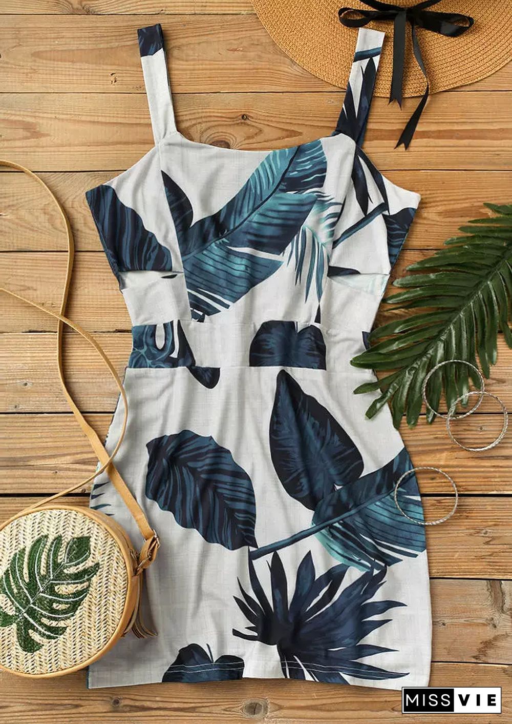 Sleeveless Scoop Neck Bodycon Tank Mini Dress