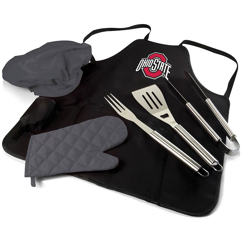 Picnic Time Ohio State Buckeyes BBQ Apron Pro Grill Set