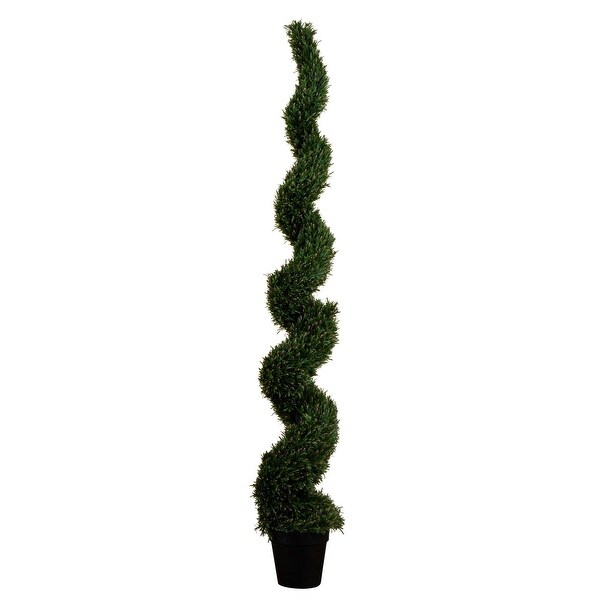 8' UV Resistant Rosemary Spiral Topiary Tree (Indoor/Outdoor)