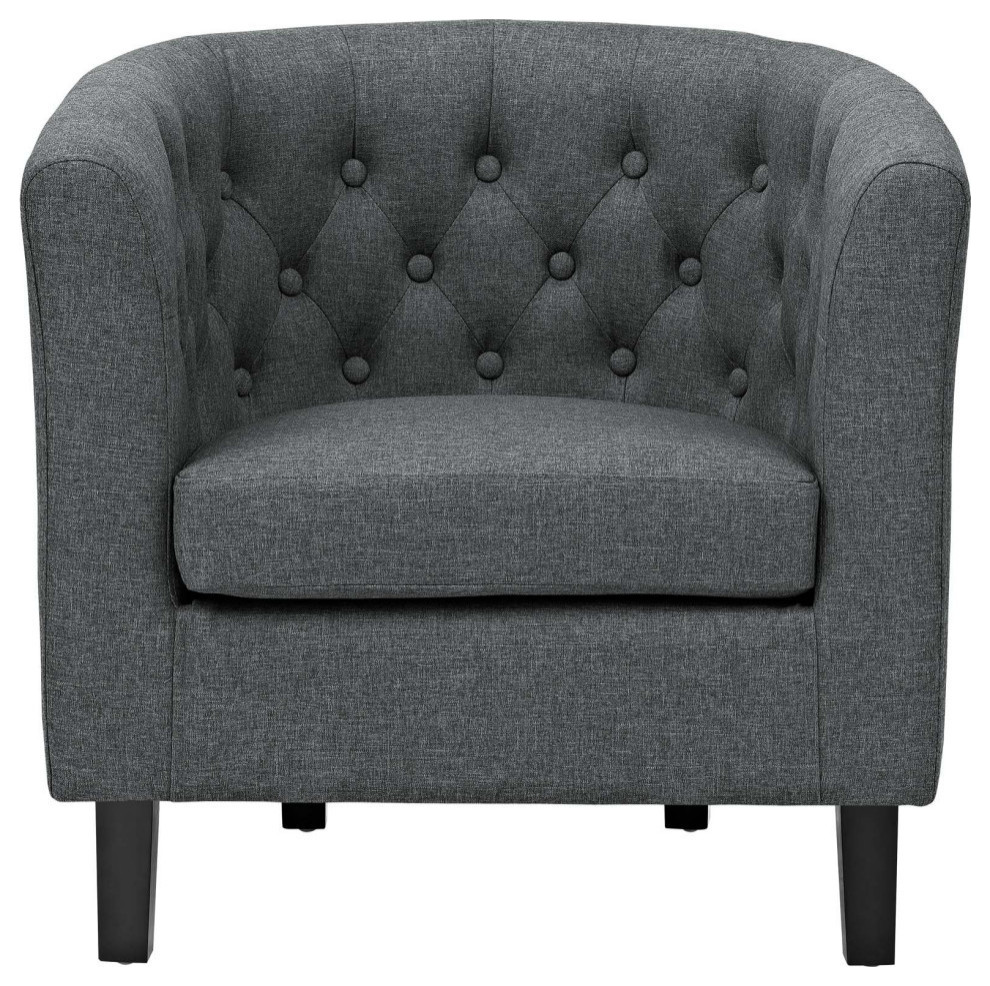 Zoey Gray Upholstered Fabric Armchair   Modern   Armchairs And Accent Chairs   by Rustic Home Furniture Deco  Houzz