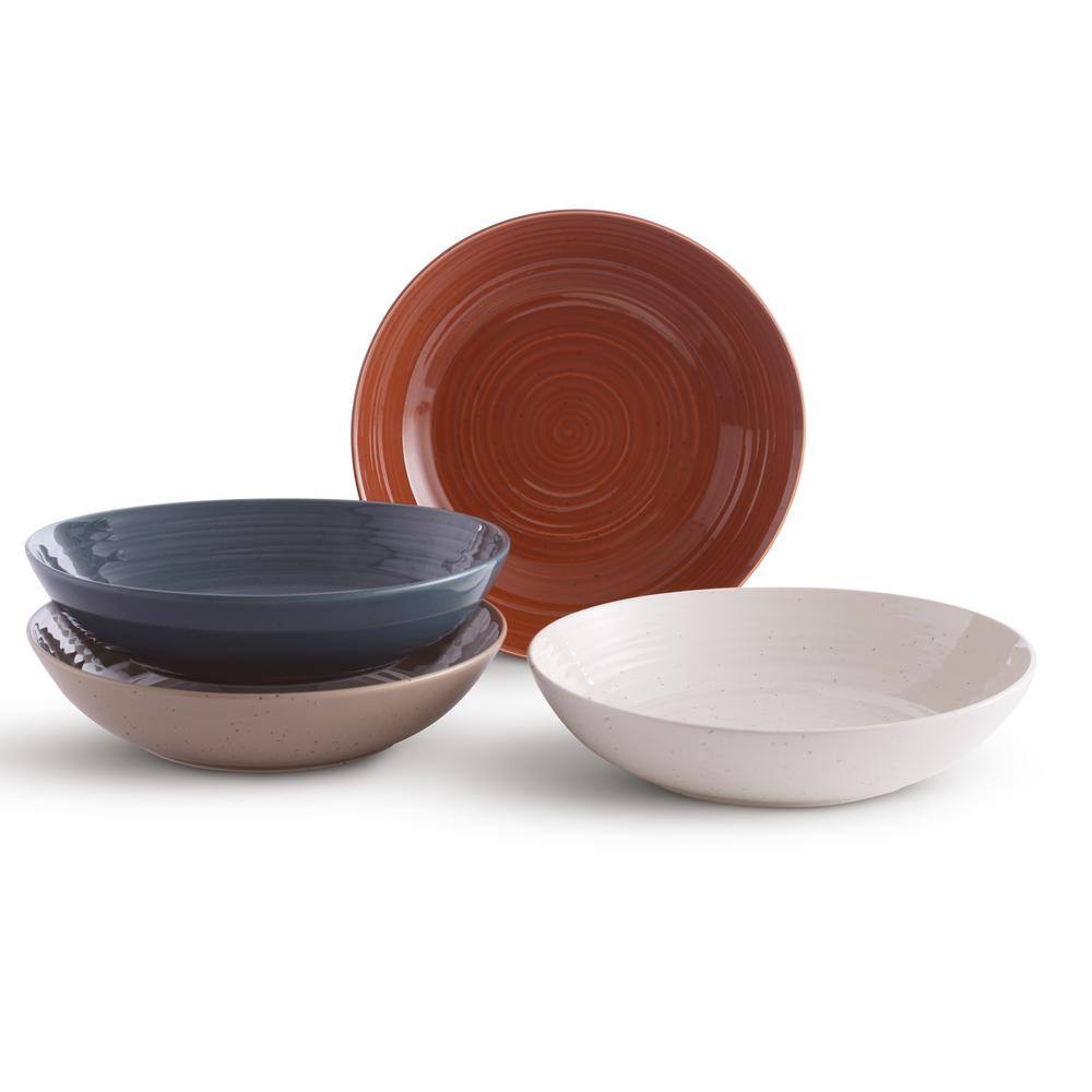 Sango Siterra Painter's Palette 31.5 fl.oz Multi Assorted Colors Stoneware Soup Bowls (Set of 4) 4161MX531ACQ90