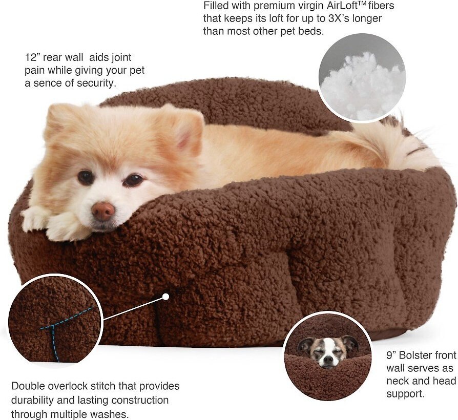 Best Friends By Sheri Sherpa Deep Dish Bolster Cat and Dog Bed