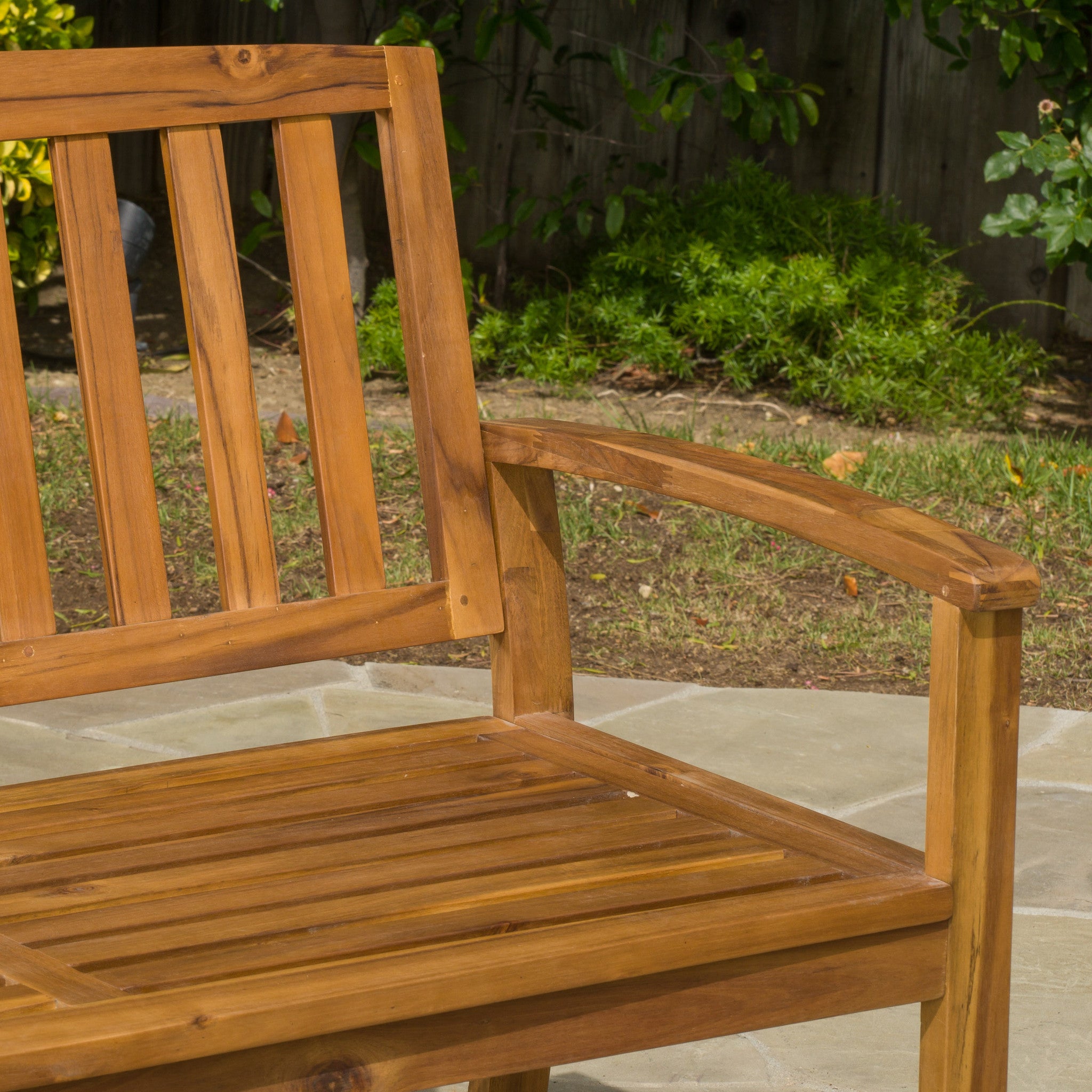 Tamika Teak Finish Acacia Bench