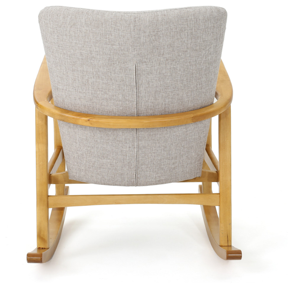 GDF Studio Collin Mid Century Fabric Rocking Chair   Midcentury   Rocking Chairs   by GDFStudio  Houzz