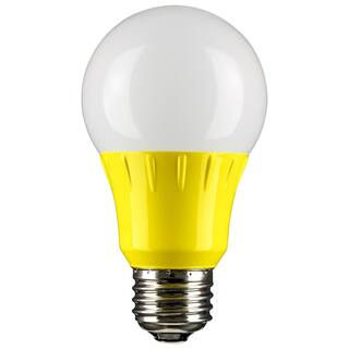 Sunlite 22-Watt Equivalent A19 LED Yellow Light Bulbs Medium E26 Base in Yellow (6-Pack) HD02223-6