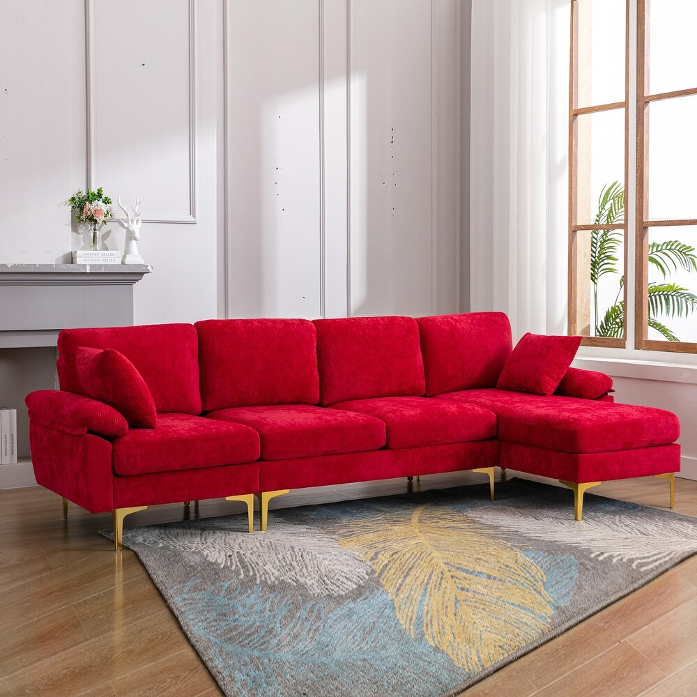 Minimalist corner U shaped fabric living room combination sofa