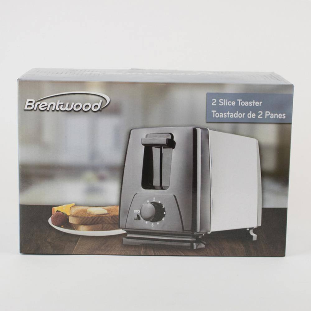 Brentwood 2-Slice Black Extra-Wide Slot Toaster TS-280S